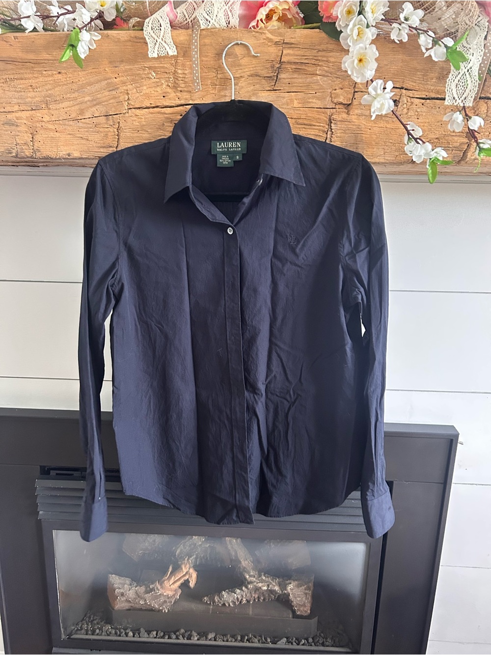 Lauren Ralph Lauren Dark Navy Button-Front Shirt